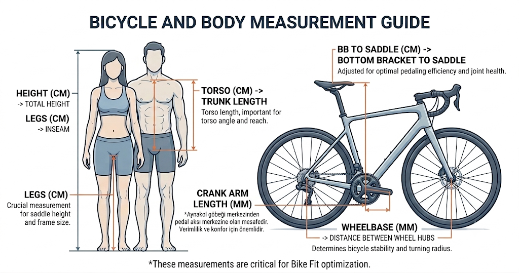 Bicycle and Body Measurement Guide